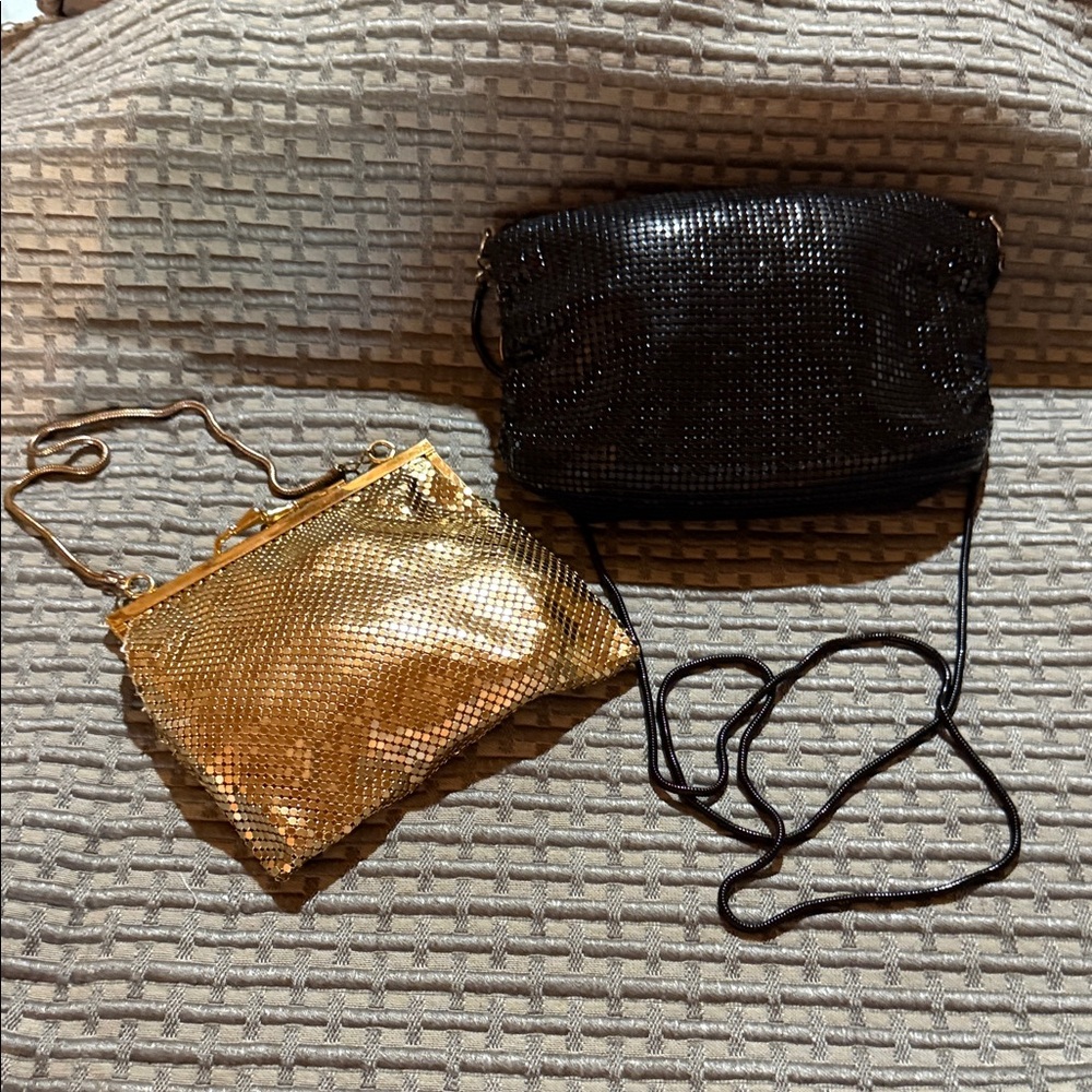 Elegant Black and Gold Evening Clutch Set